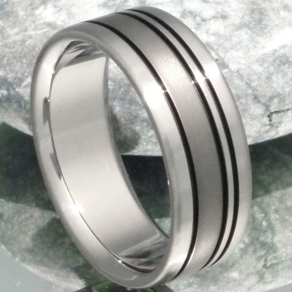 black titanium ring bk15 Titanium Wedding and Engagement Rings