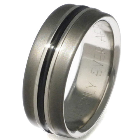 black titanium ring bk19 Titanium Wedding and Engagement Rings