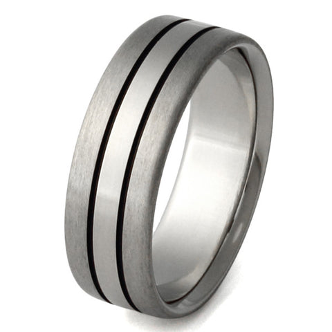black titanium ring bk30 Titanium Wedding and Engagement Rings