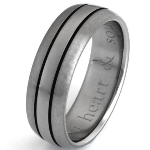 black titanium rings bk31 Titanium Wedding and Engagement Rings