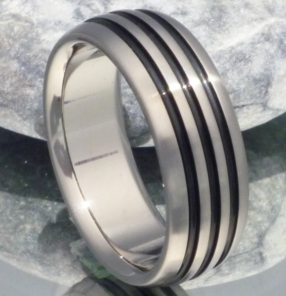 black titanium ring bk4 Titanium Wedding and Engagement Rings