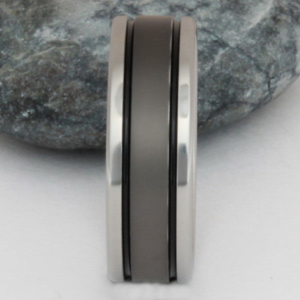 black titanium ring bk5 Titanium Wedding and Engagement Rings