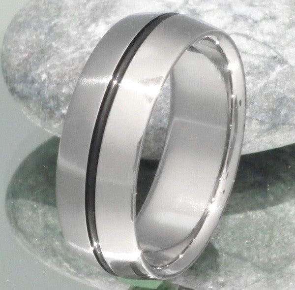 black titanium ring bk6 Titanium Wedding and Engagement Rings