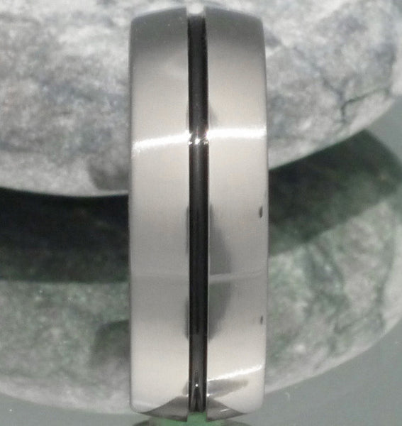 black titanium ring bk6 Titanium Wedding and Engagement Rings