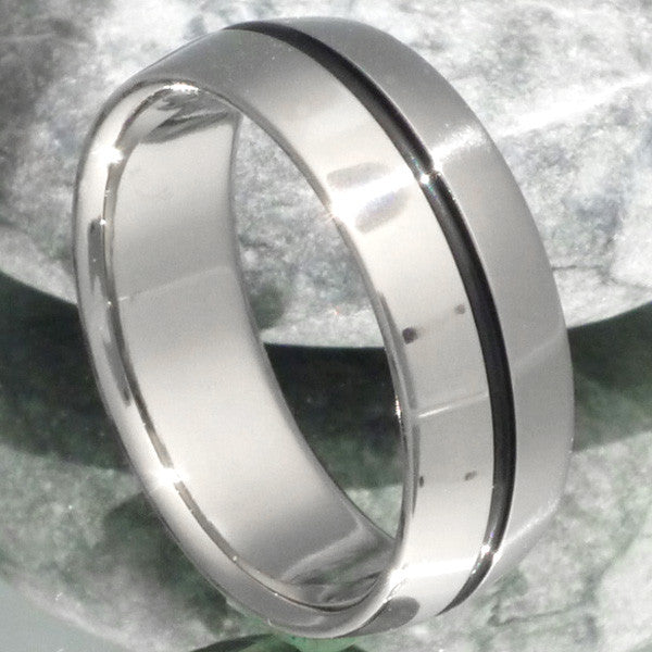 black titanium ring bk6 Titanium Wedding and Engagement Rings