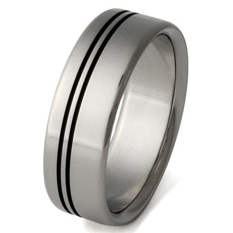 black titanium ring bk8 Titanium Wedding and Engagement Rings