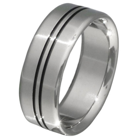 black titanium ring bk9 Titanium Wedding and Engagement Rings