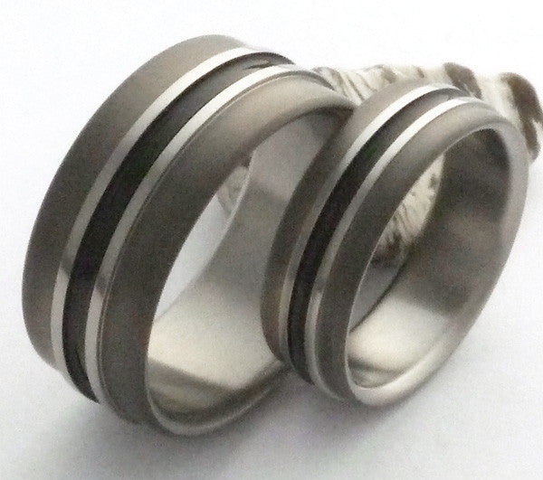 matching titanium wedding band set stbk19 Titanium Wedding and Engagement Rings