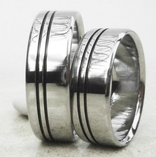 matching black titanium wedding band set stbk8 Titanium Wedding and Engagement Rings