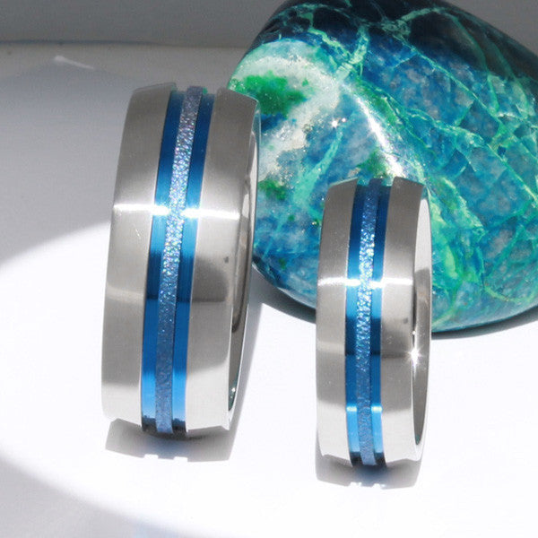 matching titanium wedding band set stb16 Titanium Wedding and Engagement Rings