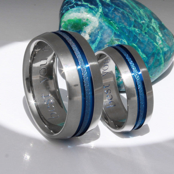 matching titanium wedding band set stb16 Titanium Wedding and Engagement Rings