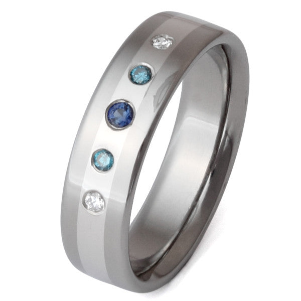 Titanium sapphire deals ring
