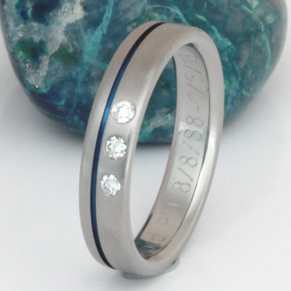 titanium diamond rings s34 Titanium Wedding and Engagement Rings