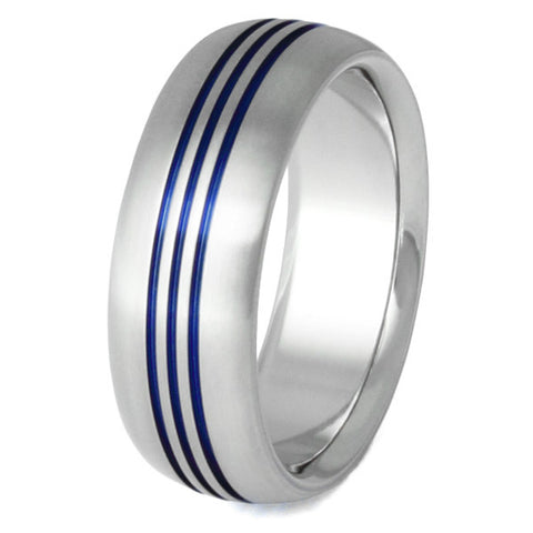 blue titanium ring b12 Titanium Wedding and Engagement Rings