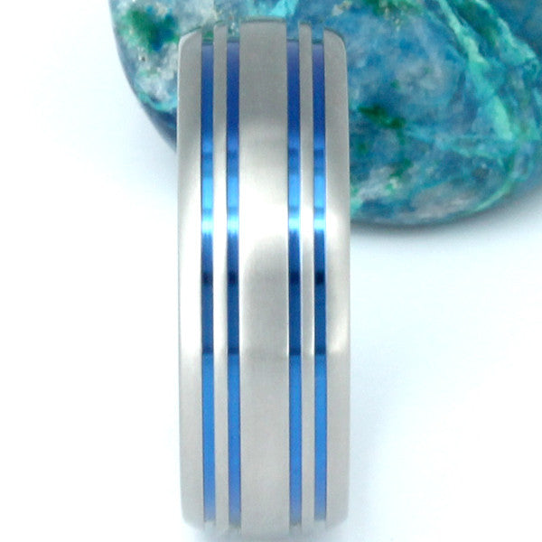 blue titanium promise ring b15 Titanium Wedding and Engagement Rings