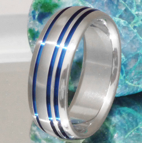 blue titanium promise ring b20 Titanium Wedding and Engagement Rings