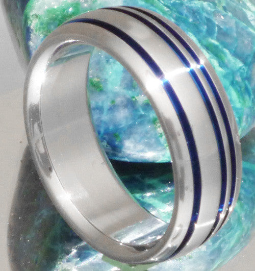 blue titanium promise ring b20 Titanium Wedding and Engagement Rings