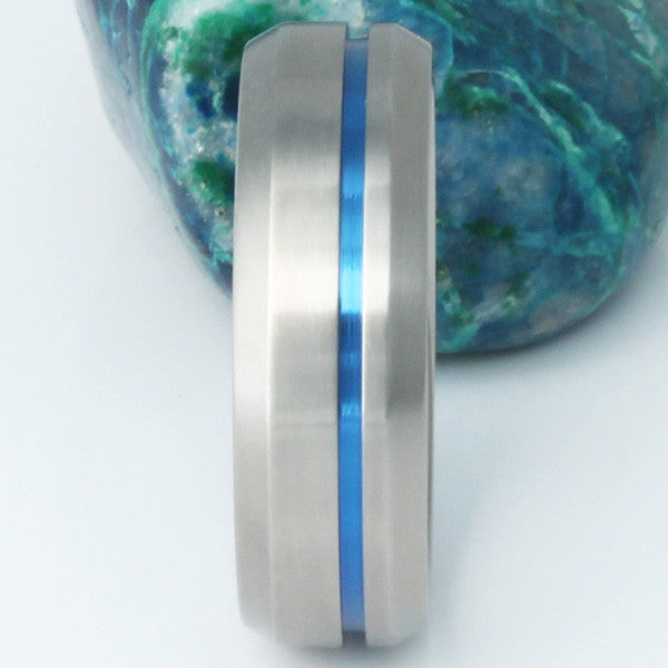 blue titanium ring b25 Titanium Wedding and Engagement Rings