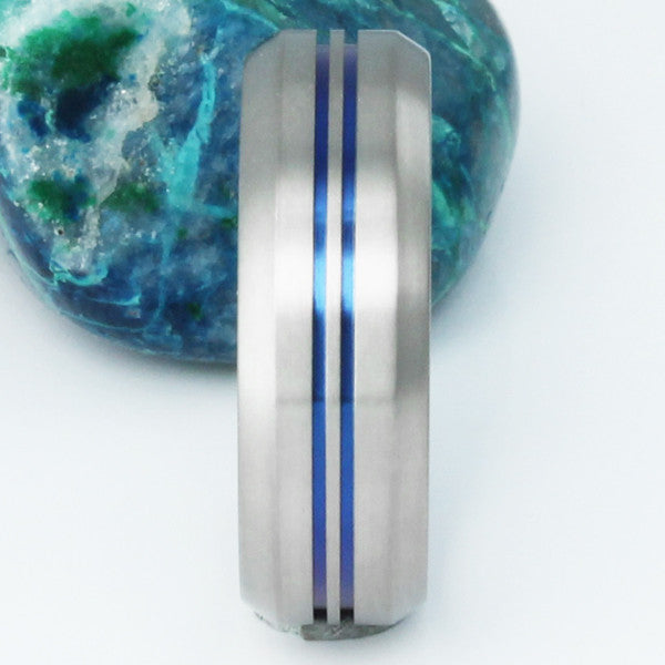 blue titanium ring b26 Titanium Wedding and Engagement Rings