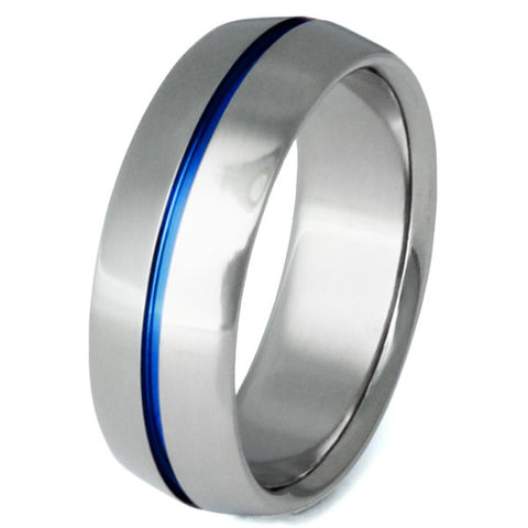 blue titanium promise ring b6 Titanium Wedding and Engagement Rings