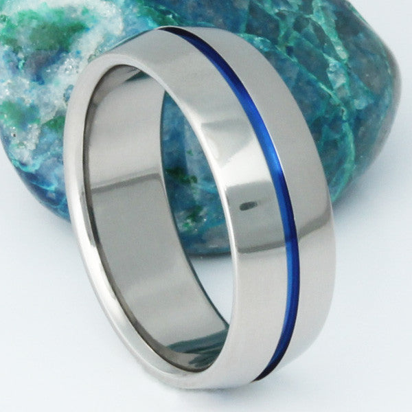 blue titanium promise ring b6 Titanium Wedding and Engagement Rings
