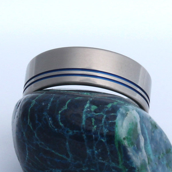 blue titanium promise ring b8 Titanium Wedding and Engagement Rings
