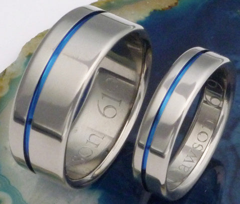 matching titanium wedding band set stb2 Titanium Wedding and Engagement Rings