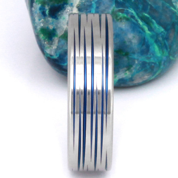 blue titanium promise ring b19 Titanium Wedding and Engagement Rings