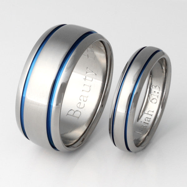 matching titanium wedding band set stb10 Titanium Wedding and Engagement Rings