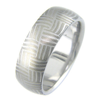 Boone Titanium Mokumanium™ Ring - Basket Weave