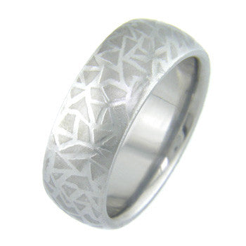 Boone Titanium Mokumanium™ Ring - Cracked Ice