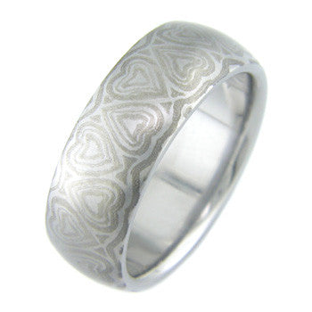 Boone Titanium Mokumanium™ Ring - Hearts