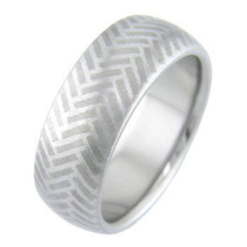 Boone Titanium Mokumanium™ Ring - Herringbone