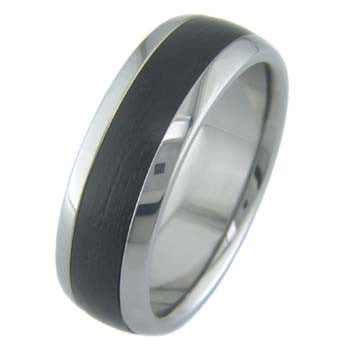 african blackwood Titanium Wedding and Engagement Rings