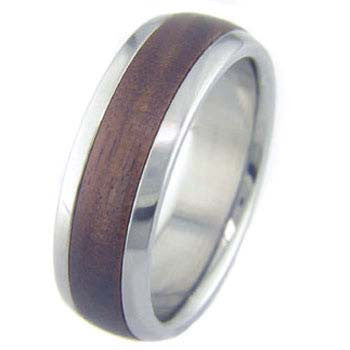 bolivian rosewood Titanium Wedding and Engagement Rings