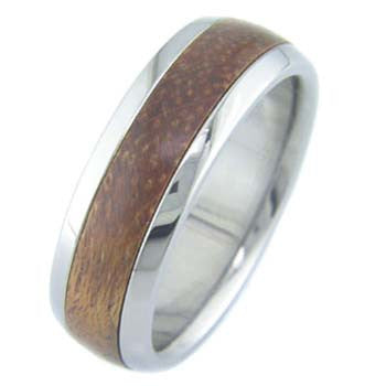 brazilian cherry Titanium Wedding and Engagement Rings