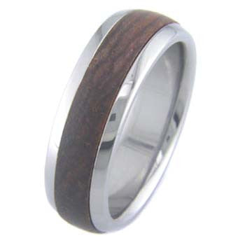 cocobolo Titanium Wedding and Engagement Rings