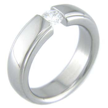 eccentric edge band Titanium Wedding and Engagement Rings