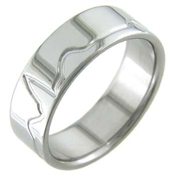 Boone Titanium Ring - Heartbeat