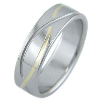Boone Precious Metal Titanium Ring - Infinity Gold