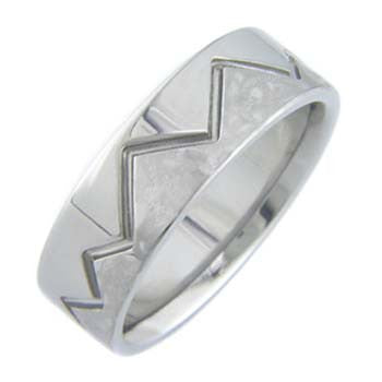 Boone Titanium Ring - Mountains