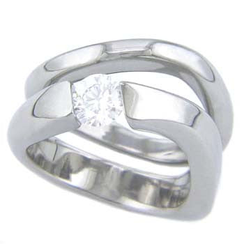 twisted companion Titanium Wedding and Engagement Rings