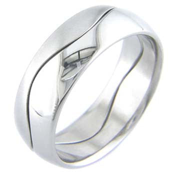 Boone Titanium Ring - Wavy Dual Ring