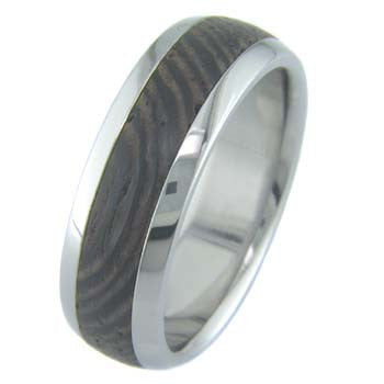 wenge Titanium Wedding and Engagement Rings