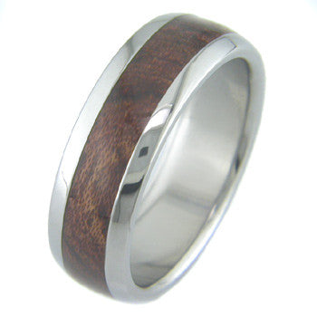 bubinga Titanium Wedding and Engagement Rings