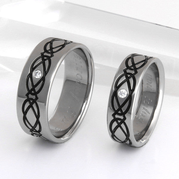 irish celtic titanium ring set 1 Titanium Wedding and Engagement Rings