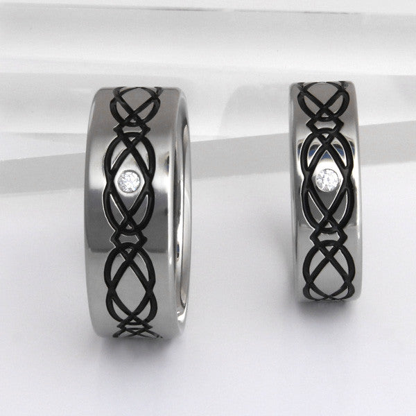 irish celtic titanium ring set 1 Titanium Wedding and Engagement Rings
