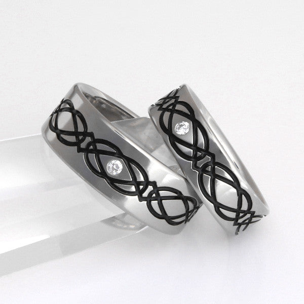 irish celtic titanium ring set 1 Titanium Wedding and Engagement Rings