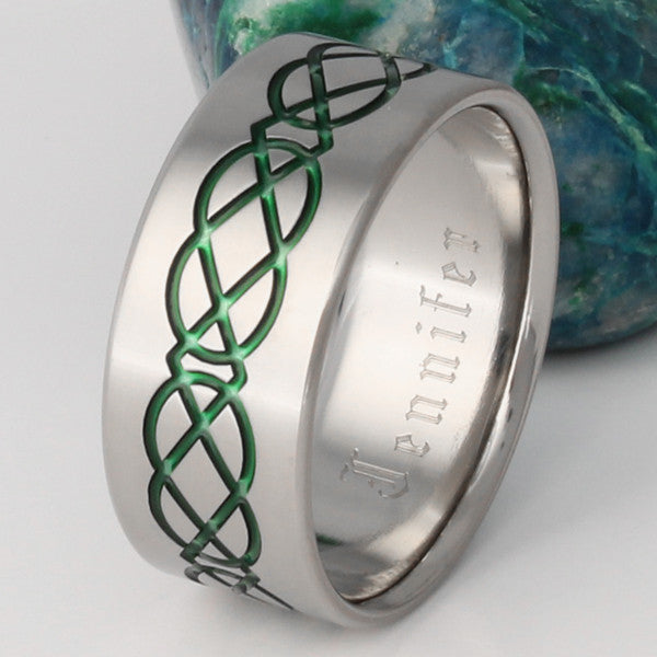 titanium irish celtic promise ring ck19 Titanium Wedding and Engagement Rings