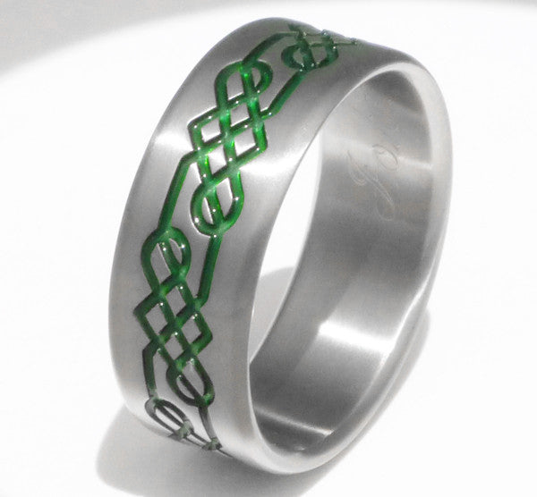 titanium irish celtic promise ring ck33 Titanium Wedding and Engagement Rings